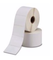TT1 White Semi-gloss paper label - acrylic permanent adhesive - white glassine liner