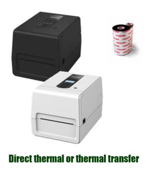 TOSH-BV410T-300 300dpi Thermal transfer or direct thermal (with display)