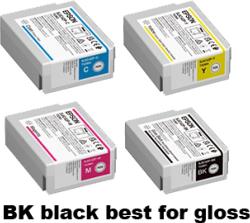 Deal -  Pigment Ink set CYMK for the Epson C4000BK Best for gloss or matt labels