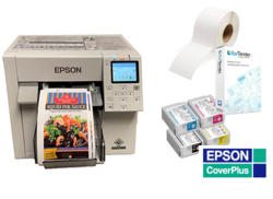 Epson ColorWorks C4000eMK -BEST FOR MATT LABELS  4" Durable Colour Label Printer + Guillotine + on-site free warranty - CALL FOR SAMPLES AND PACKAGE DEAL 01527 529713