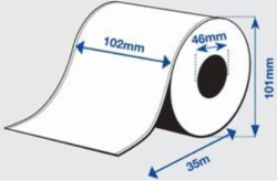 C33S045419 - Epson Inkjet Premium Matte Label - 102mm x 35 Metre Continuous - use the guillotine to cut variable lengths