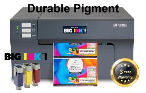 New - with our 3 years UK on-site swap out warranty - LX3000ePIG ultra high quality 8 inch (203mm) wide PIGMENT best for water resist - latest bulk ink tank model photo quality colour label printer 