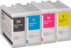 ONLY FOR THE BK PRINTER -Deal - Rainbow ink set CYM+BK black is for gloss or matt labels  80ml each tank for the Epson C6000AeBK