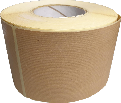 Brown wrapping paper look label 130mm x 150M lot of 20 rolls