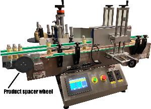New - K001-S Automatic Label Applicator Line for round containers with product separation wheel for use with feeder table