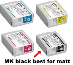 Deal - Rainbow Pigment Ink set CYMK for the Epson C4000MK Best for Matt labels