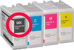 PIGMENT ONLY FOR THE MK PRINTER -Deal - Rainbow ink set CYM+MK black is best for matt labels 80ml each tank for the Epson C6000AeMK