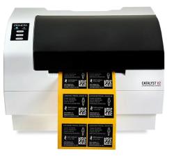Catalyst laser etching printer extreme durable labels