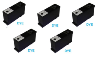 5 pack Black Dye Ink Cartridge (28ml) for the Primera LX900e / RX900e printer